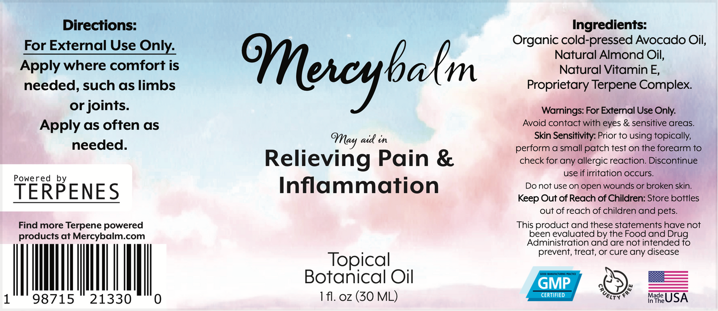 Mercybalm Pain & Inflammation Relief - Topical 1oz